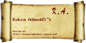 Kobza Adeodát névjegykártya