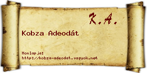 Kobza Adeodát névjegykártya