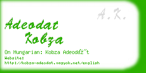 adeodat kobza business card